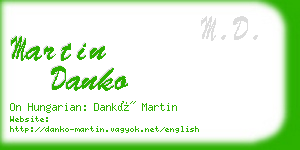 martin danko business card